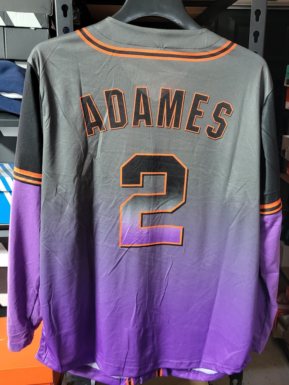*NEW* Willy Adames MLB San Francisco Giants Jersey Gray/Purple Size XL